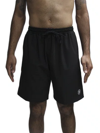 Bermuda De Elástico Masculina Session Skateboard Logo - Preto