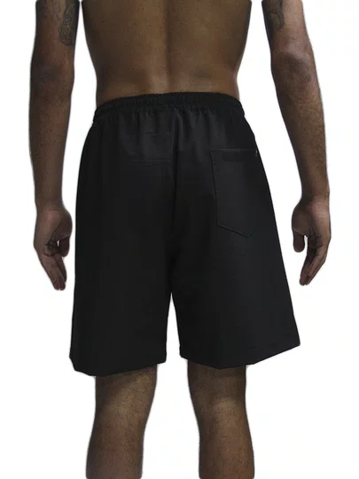 Bermuda De Elástico Masculina Session Skateboard Logo - Preto