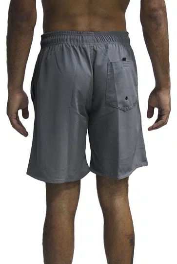 Bermuda De Elástico Masculina Vlcs Lisa - Cinza