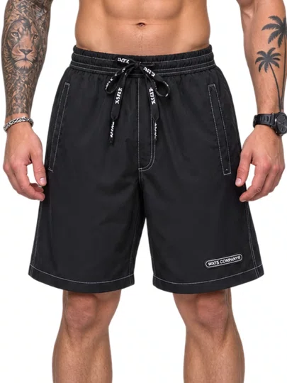Bermuda De Elástico Masculina Wats Pesponto - Preto