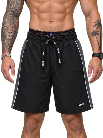 Bermuda De Elástico Masculina Wats Vies - Preto/Chumbo