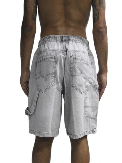 Bermuda De Elástico Masculino Lrg Jeans Bad Walk Demin - Preto Estonado