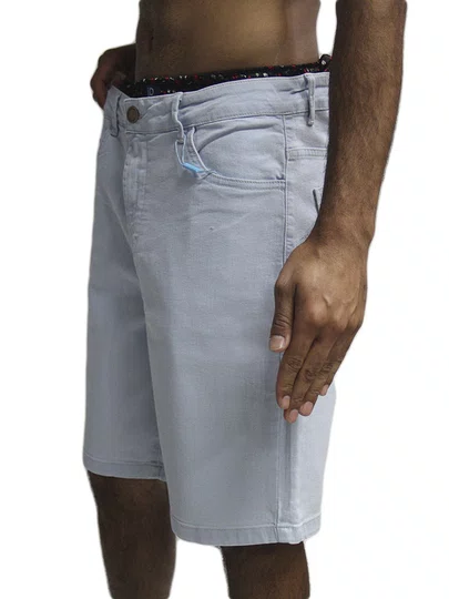 Bermuda De Passeio Masculina Freesurf Jeans Peak - Azul Claro
