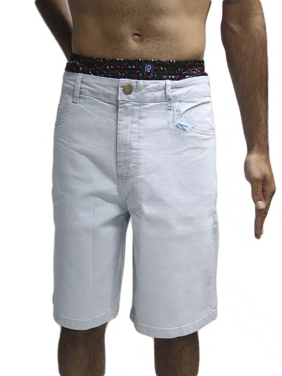 Bermuda De Passeio Masculina Freesurf Jeans Peak - Azul Claro