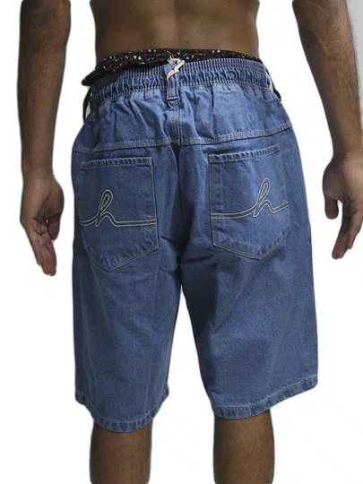 Bermuda De Passeio Masculina Hocks Jeans Jogger Bag - Jeans