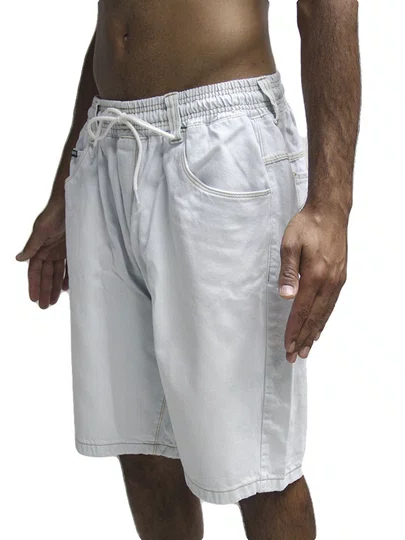 Bermuda De Passeio Masculina Hocks Jeans Jogger - Jeans Claro 