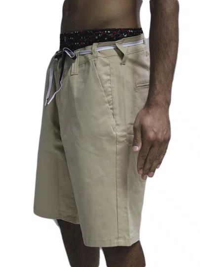 Bermuda De Passeio Masculina Hocks Sarja Enigma - Caqui