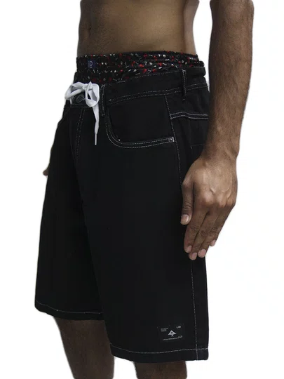 Bermuda De Passeio Masculina LRG Jeans Lifted Walk Denin - Preto