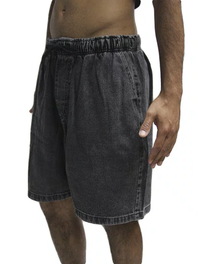 Bermuda De Passeio Masculina Plano C Denim Comfort Washed - Jeans