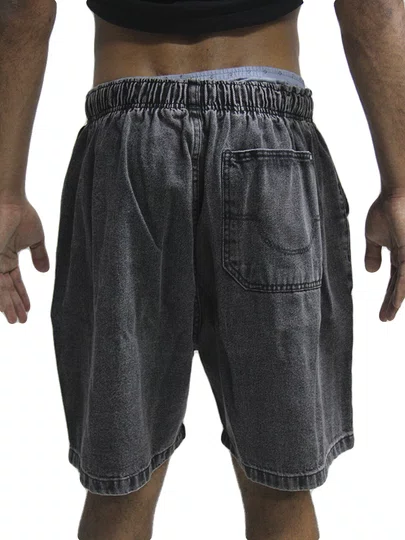 Bermuda De Passeio Masculina Plano C Denim Comfort Washed - Jeans