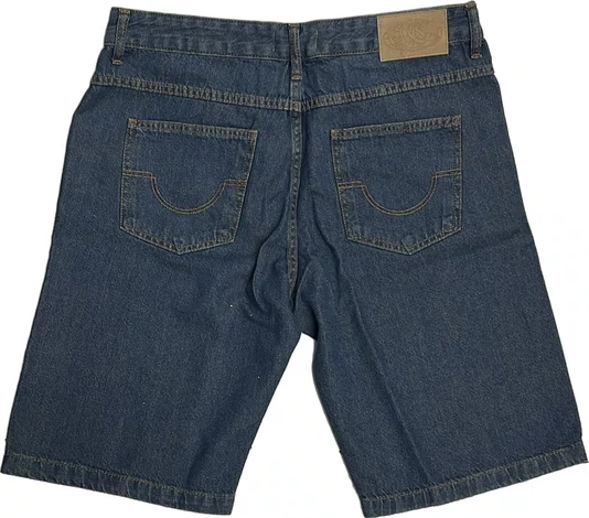 Bermuda de Passeio Masculina Plano C Jeans Demim Army Wash - Marinho