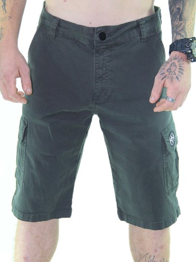 Bermuda de Passeio Masculina Session Classic Logo Cargo - Verde Militar