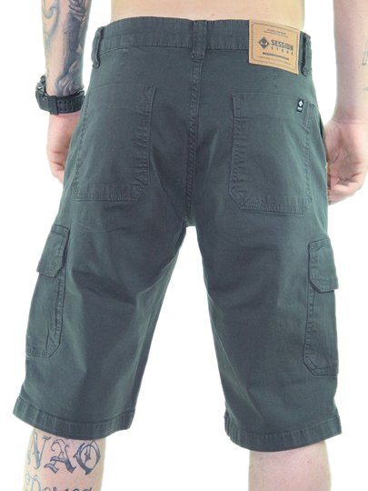 Bermuda de Passeio Masculina Session Classic Logo Cargo - Verde Militar