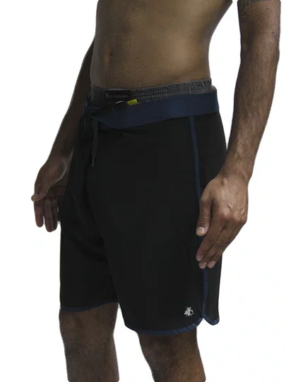 Bermuda De Passeio Masculina Surfly Perna Redonda Lisa - Preto