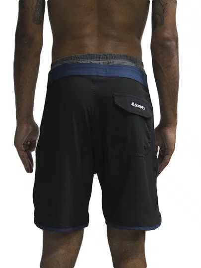 Bermuda De Passeio Masculina Surfly Perna Redonda Lisa - Preto