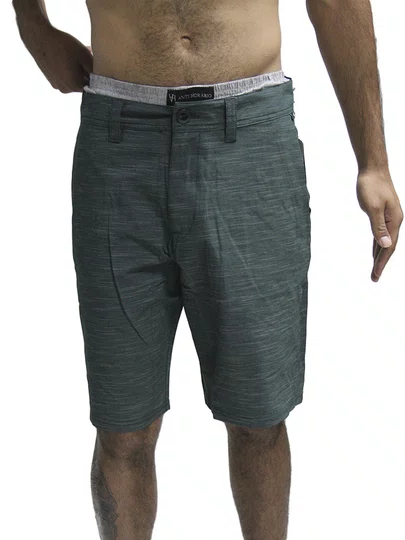Bermuda De Passeio Masculina Volcom Hibrida Slub Frickil - Verde Mesclado
