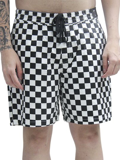 Bermuda De Passeio Vans Range Relaxe - Preto/Branco