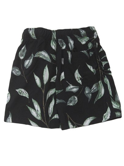 Bermuda Infantil Freesurf Water Leaves - Preto