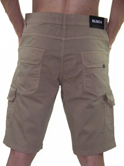 Bermuda Masculina de Passeio Blinca Sarja Cargo - Caqui