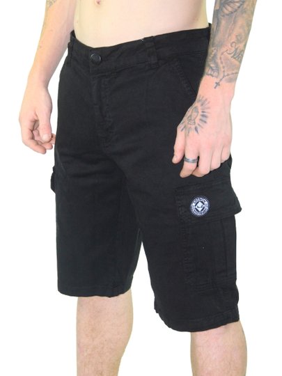 Bermuda Masculina de Passeio Session Skate Cargo - Preto