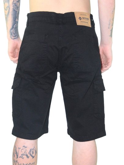 Bermuda Masculina de Passeio Session Skate Cargo - Preto