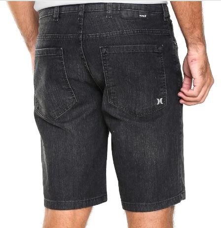 Bermuda Masculina Hurley Jeans Start - Preto
