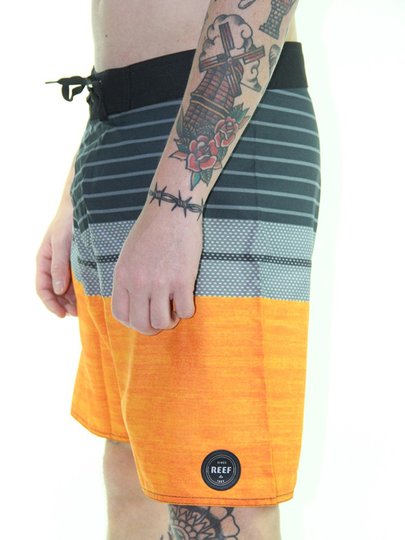 Bermuda para Banho Reef Sun - Laranja/Preto