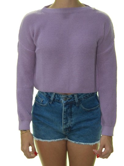 Blusa Feminina Billaabong Tricot Forever Golden Manga Longa - Lilas