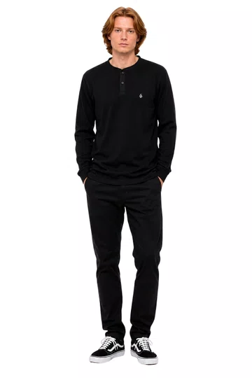 Blusa Masculina Volcom Russel - Preto