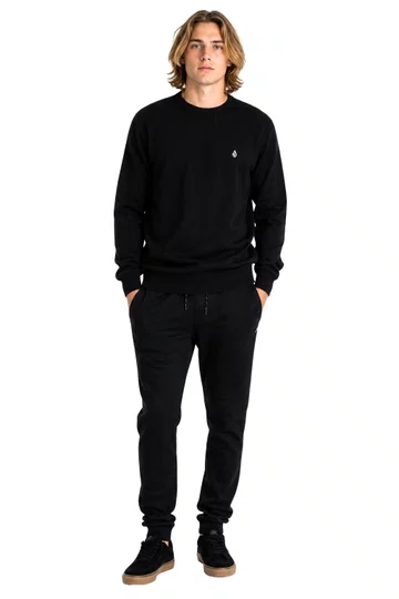 Blusa Tricotada Masculina Volcom Classic Stone - Preto