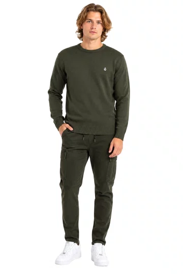 Blusa Tricotada Masculina Volcom Classic Stone - Verde Escuro
