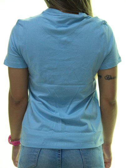 Blusinha Feminina Adidas Trefoil Estampada Manga Curta - Azul Claro