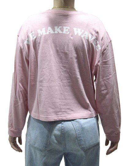 Blusinha Feminina Billabong Wave Manga Longa Estampada - Rosa