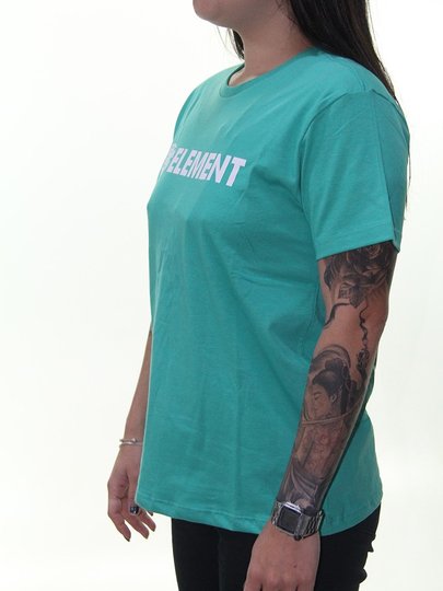 Blusinha Feminina Element Logo M/C Manga Curta Estampada - Verde Claro