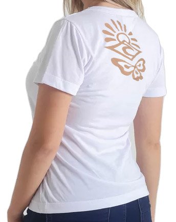 Blusinha Feminina Rip Curl Icons Of Surf Fitted M/Curta - Branco