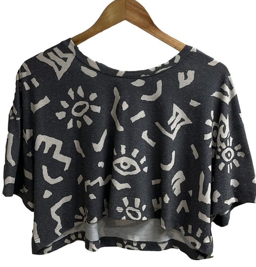 Blusinha Feminina Rip Curl The Search Cropped  - Preto/Simbolos