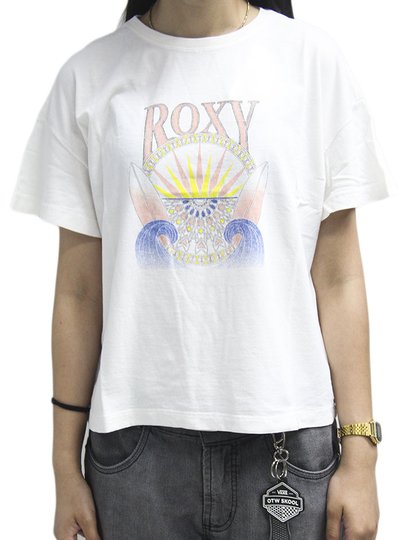 Blusinha Feminina Roxy Dreamers Manga Curta Estampada - Off White