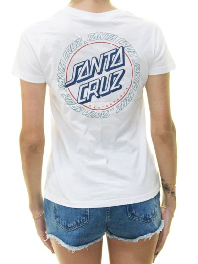 Blusinha Feminina Santa Cruz Hollow Ringed Manga Curta - Branco