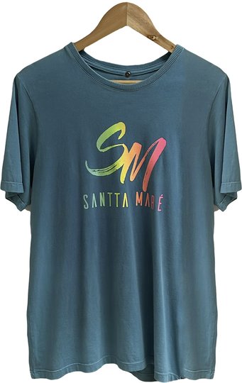 Blusinha Feminina Santta Maré Estonada Logo - Verde Mar