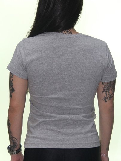 Blusinha Feminina Session For Women Manga Curta Estampada - Cinza Mesclado