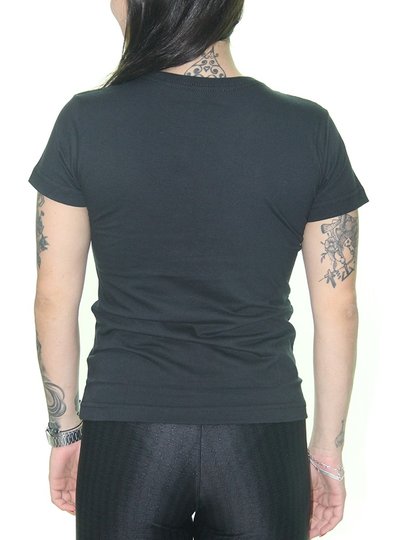 Blusinha Feminina Session For Women Manga Curta Estampada - Preto
