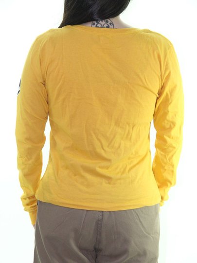 Blusinha Feminina Volcom Deadly Stone Manga Longa Estampada - Amarelo