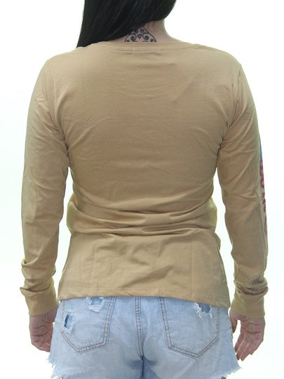 Blusinha Feminina Volcom Thermality Manga Longa - Caqui