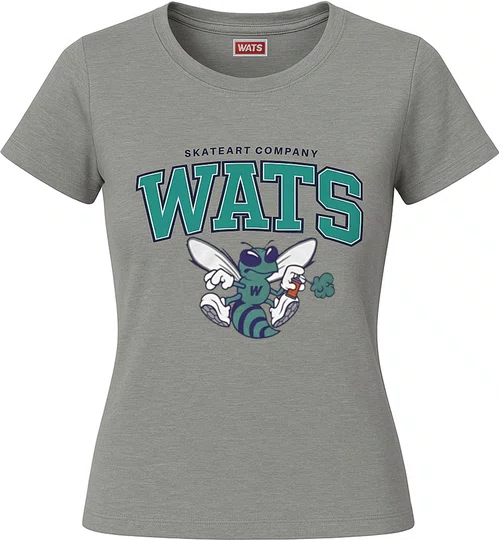 Blusinha Feminina Wats Logo - Cinza Mesclado