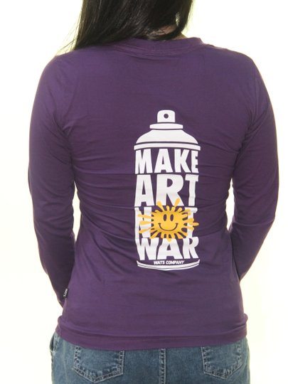 Blusinha Feminina Wats Smile Manga Longa Estampada - Roxo
