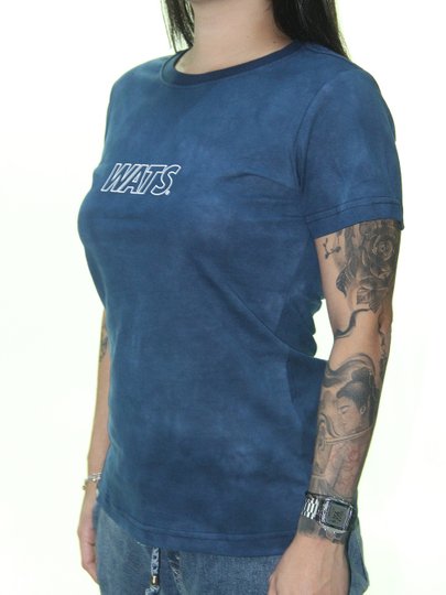 Blusinha Feminina Wats Stoned Manga Curta Estampada - Marinho