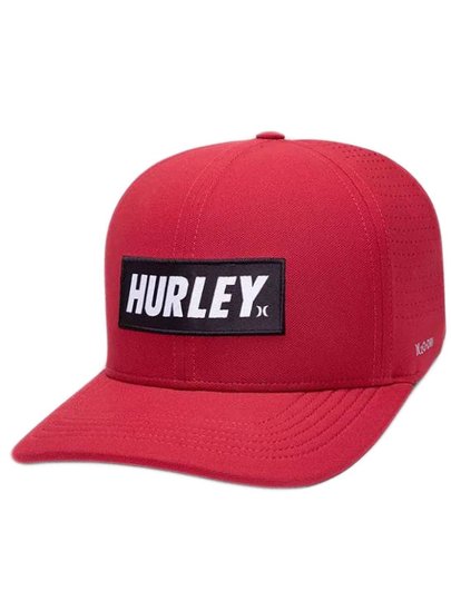 Boné Aba Curva Hurley Label - Vermelho