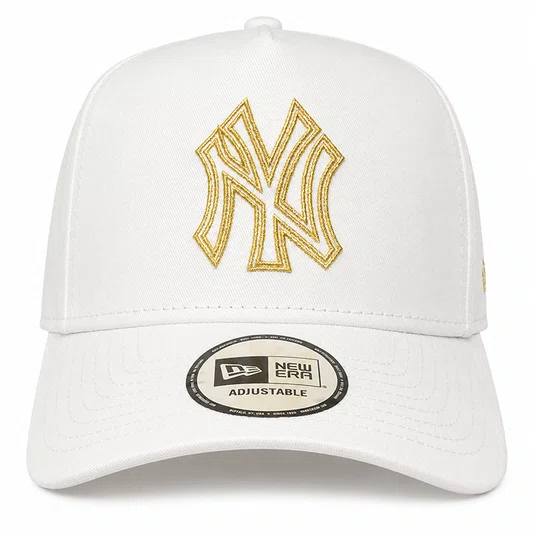 Boné Aba Curva New Era Outline Eframe New York Yankees - Off White