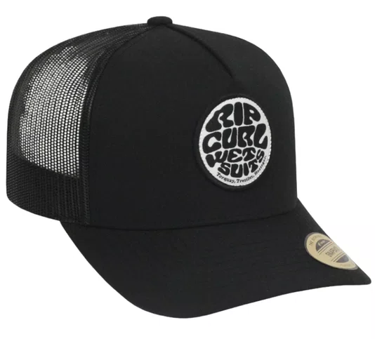 Boné Aba Curva Rip Curl Wetsuit Icon Trucker - Preto