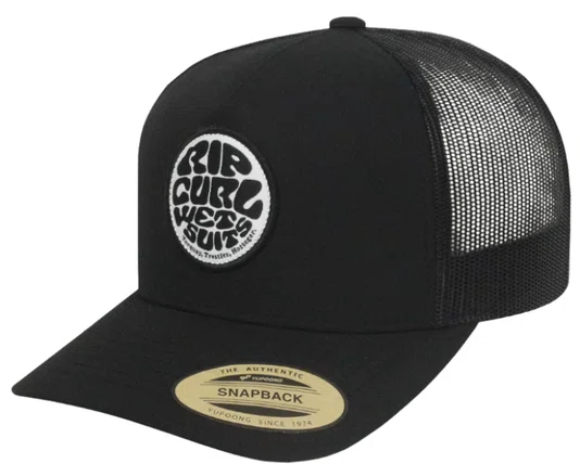 Boné Aba Curva Rip Curl Wetsuit Icon Trucker - Preto